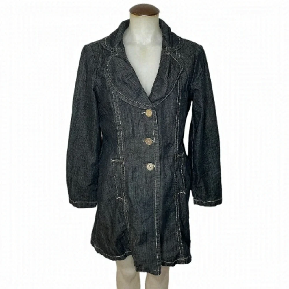 LONG Denim Coat - Picture 2 of 12